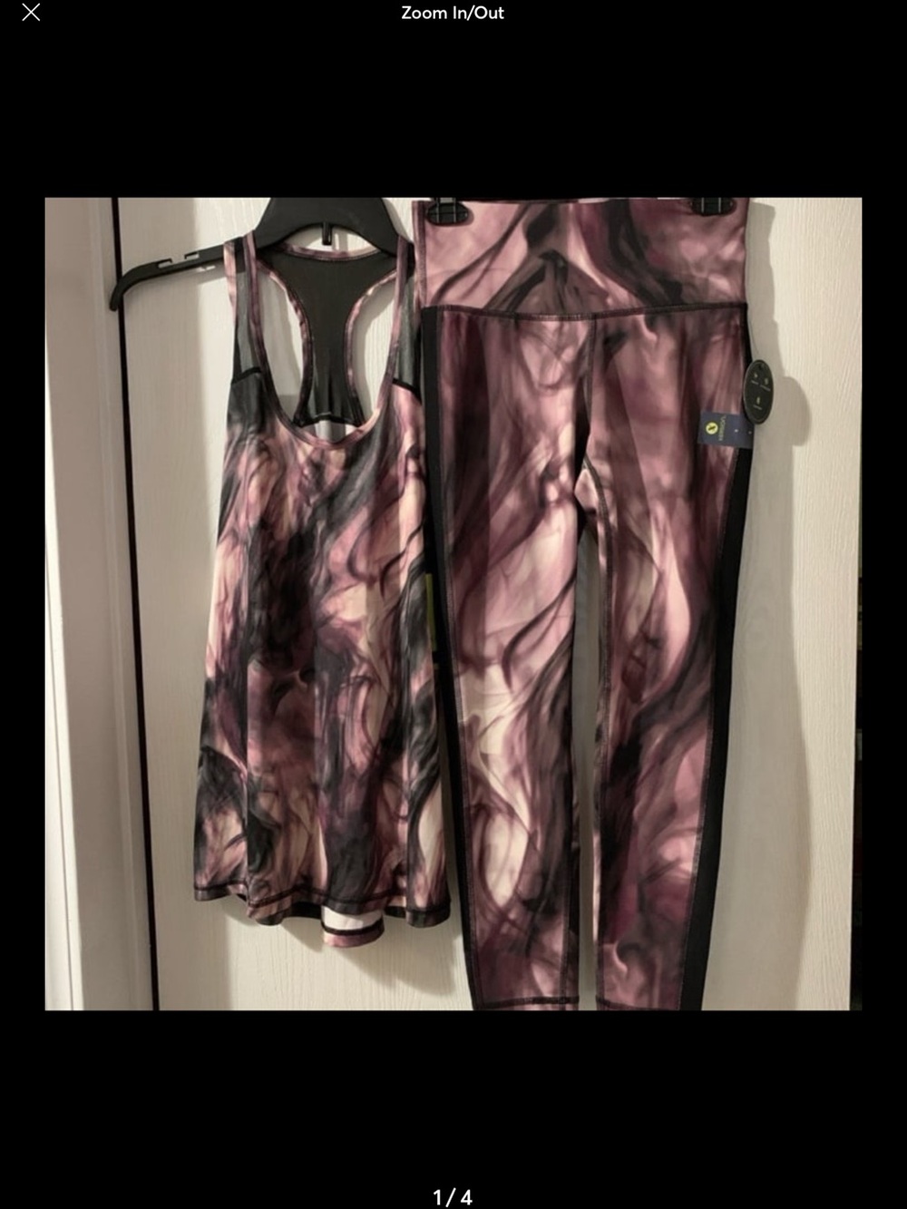 Xersion Purple Smoke Print Active Tank & Leggings Set